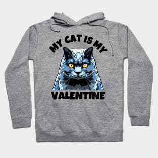 My Cat is My Valentine Hoodie